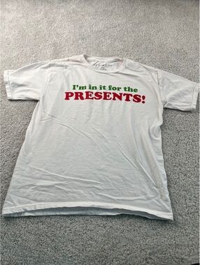 Fifth Sun Boys L White Cotton Short Sleeve T-Shirt with Holiday Print